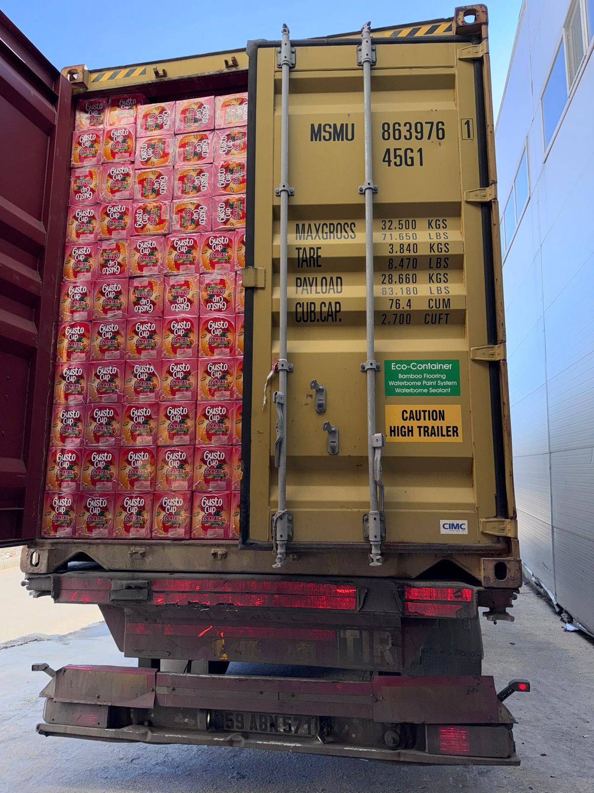 JustoCup Juice shipment